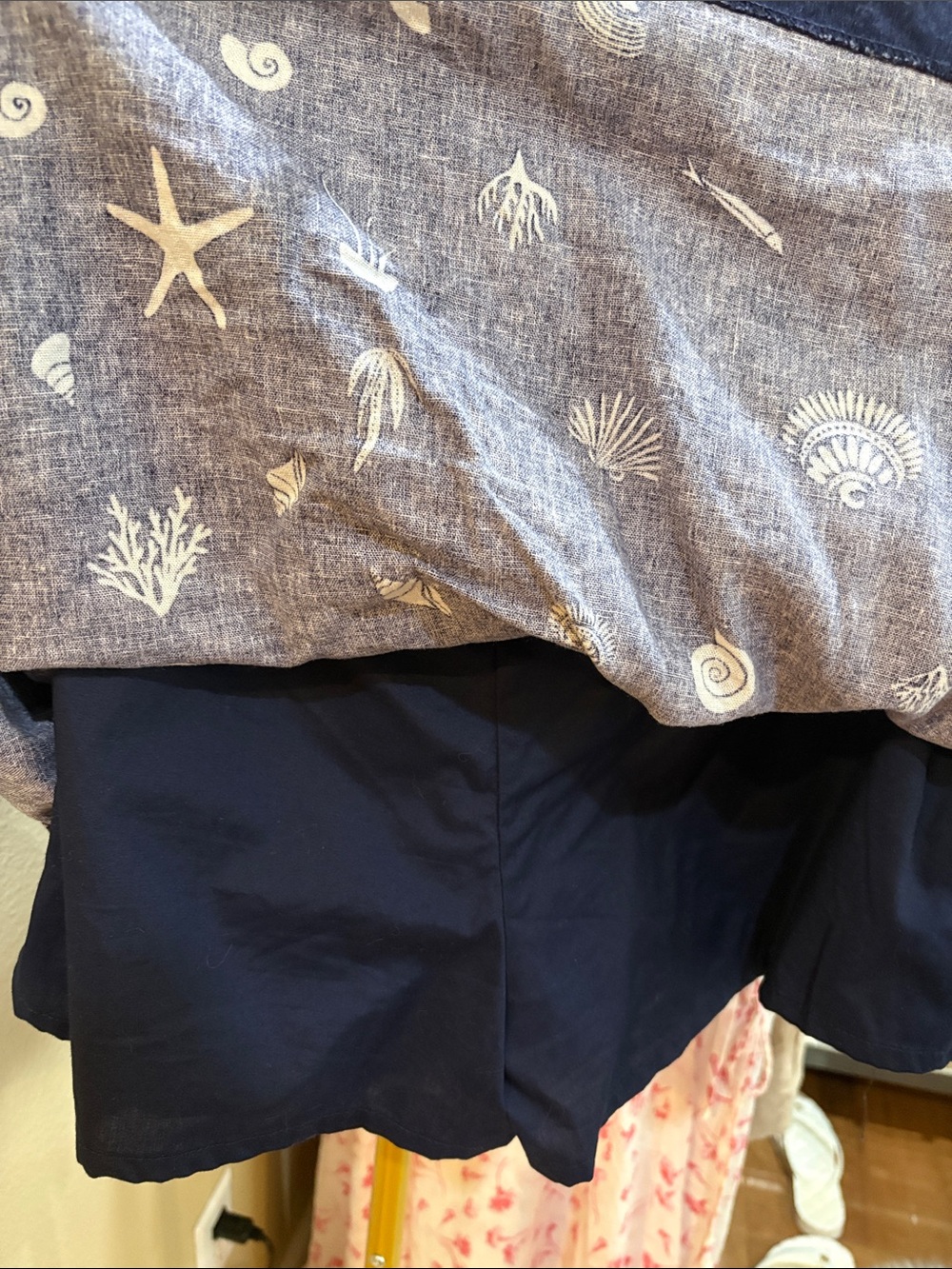 Ladies Navy Shell-Print Skort - Picture 6 of 8
